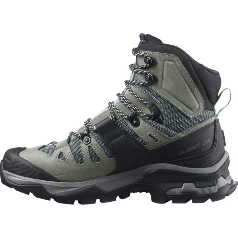 Botas Caminhada Salomon Quest 4 GTX Feminino Verde Oliva Pretas | PT S54930